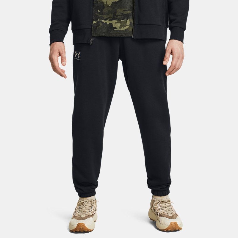 Pantalon de jogging Under Armour Essential Fleece pour homme Noir / Blanc XS